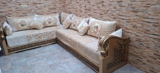 Salón Marroquí Beige y Dorado
