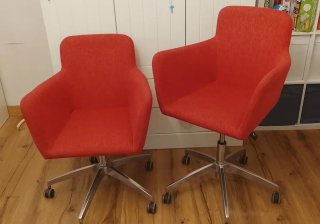 2 Sillas de Oficina Rojas