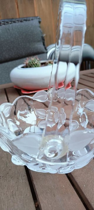 Cesta de cristal Waltherglas con asa