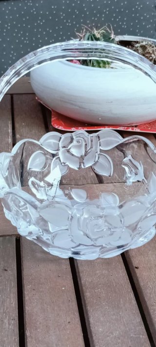 Cesta de cristal Waltherglas con asa