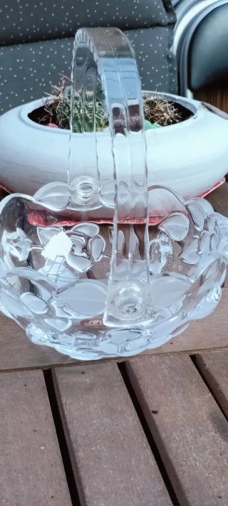 Cesta de cristal Waltherglas con asa