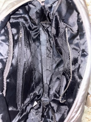 Bolso Mariamare Acolchado Gris Metalizado