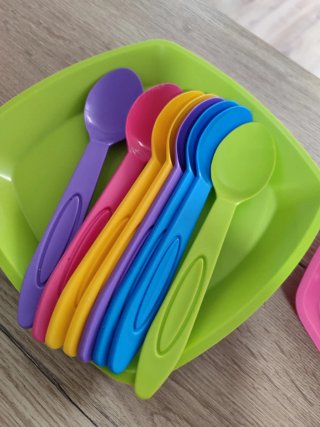 Vajilla Plástico Camping Picnic Multicolor