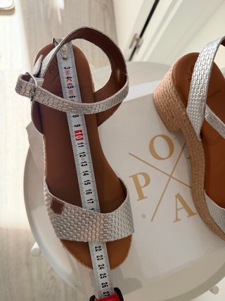 Sandalias Popa Plata Talla 39