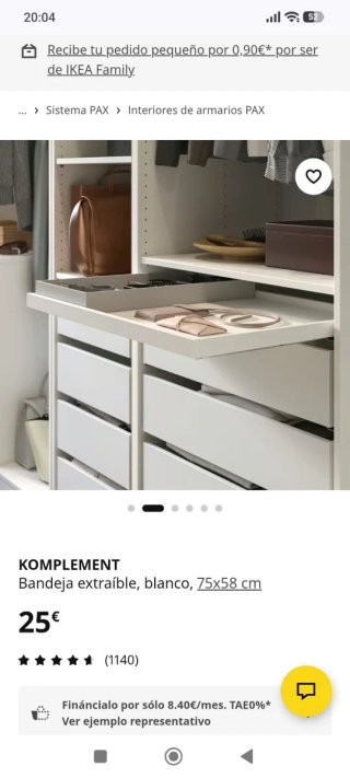 URGE VENDER!!! Bandeja extraíble IKEA KOMPLEMENT 7