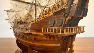 Maqueta Barco Español - San Juan B Madera Antiguo