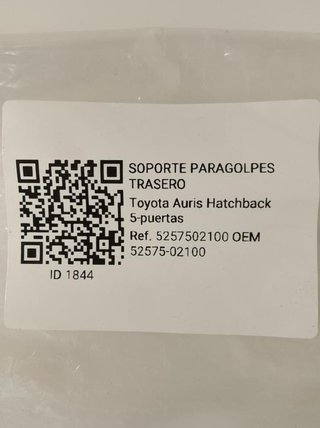 1844 52575-02100 soporte paragolpes toyota auris