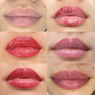 Maquillaje semipermanente labios rosa