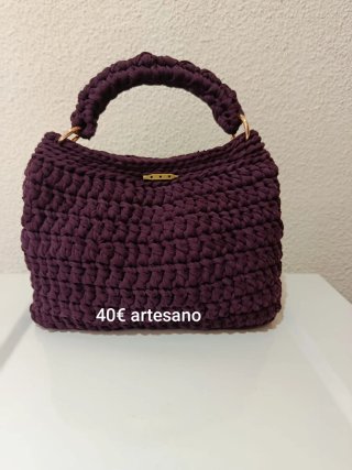 Bolso artesano rojo vino