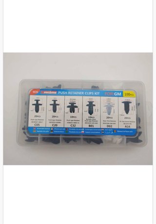 Set rivetti in plastica push clips retainer 100pz