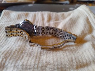 Reloj Mujer Oro y Acero Cristal Zafiro