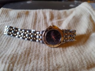 Reloj Mujer Oro y Acero Cristal Zafiro