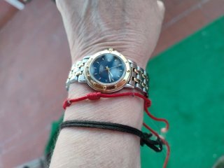 Reloj Mujer Oro y Acero Cristal Zafiro