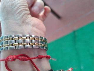 Reloj Mujer Oro y Acero Cristal Zafiro