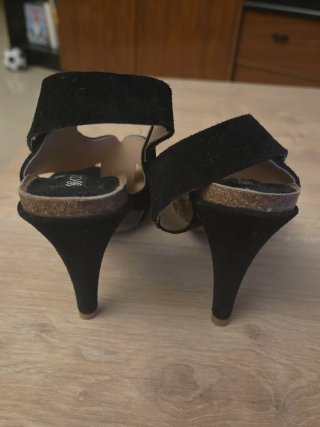 Sandalias Cuplé Mujer Negras