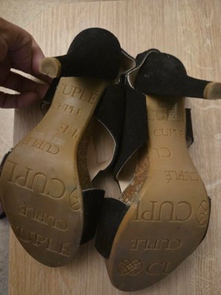 Sandalias Cuplé Mujer Negras