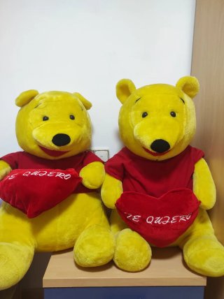 2 Osos Winnie Pooh Corazón Te Quiero