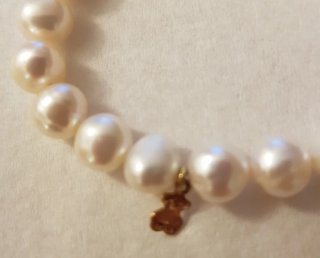 PULSERA TOUS PERLAS Y OSITO DE ORO. NUNCA USADO