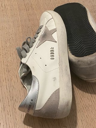 Zapatillas Golden Goose Blancas y Plateadas