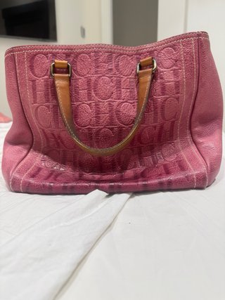 Bolso Carolina Herrera Rosa Piel. Andy Tote.