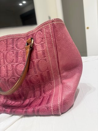 Bolso Carolina Herrera Rosa Piel. Andy Tote.