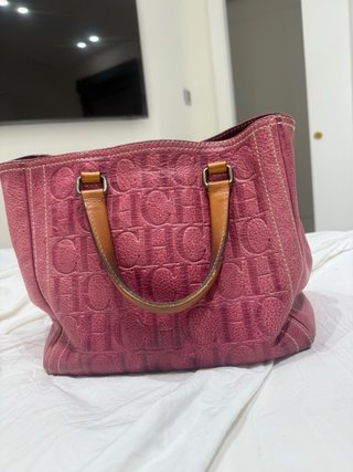 Bolso Carolina Herrera Rosa Piel. Andy Tote.
