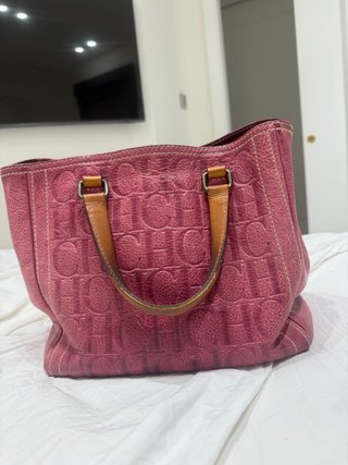 Bolso Carolina Herrera Rosa Piel. Andy Tote.
