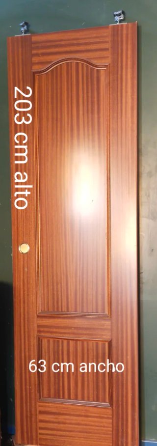 Puerta de paso madera color sapelly