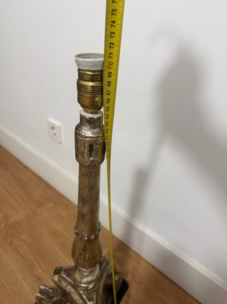 Lampara Hachón de madera policromada