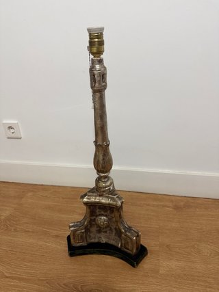 Lampara Hachón de madera policromada