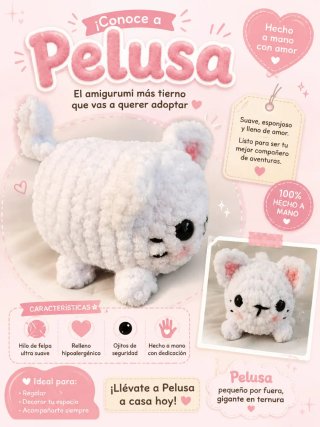 Peluche de crochet hecho a mano