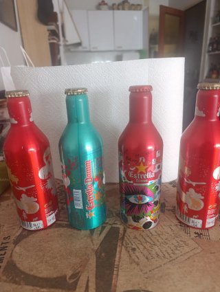 Lote 4 Botellas Estrella Damm antiguas