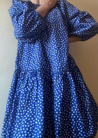 Vestido oversize lunares azul XS