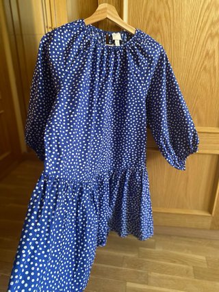 Vestido oversize lunares azul XS