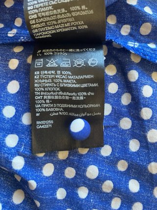 Vestido oversize lunares azul XS