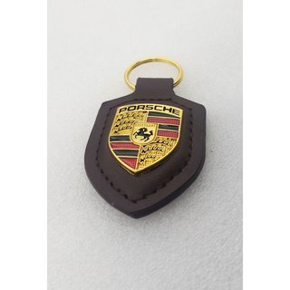 LLAVERO PORSCHE CUERO COLOR MARAON