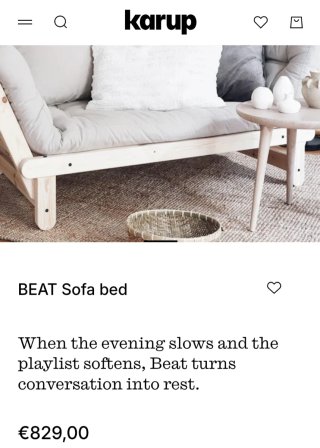 Sofá Cama Karup Beat