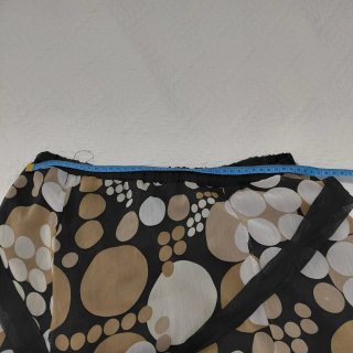 Falda vaporosa lunares marrón y negra T42