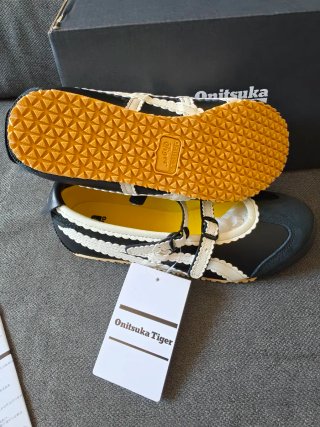 Onitsuka Tiger Bailarinas Negro Blanco T40