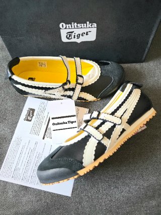 Onitsuka Tiger Bailarinas Negro Blanco T40