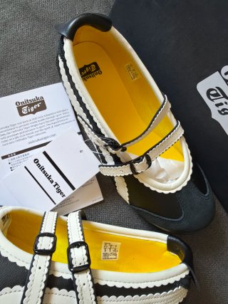 Onitsuka Tiger Bailarinas Negro Blanco T40