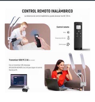 Luz LED Neewer Trípode y Mando