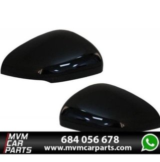 Carcasas de espejo retrovisor en Negro Brillo para