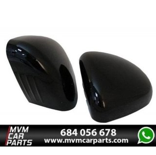Carcasas de espejo retrovisor en Negro Brillo para