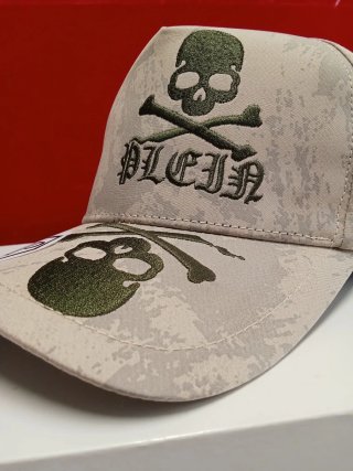 Gorra Philipp Plein Calavera Beige/Verde