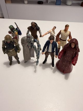 Lote 8 Figuras Star Wars Hasbro kenner y disney
