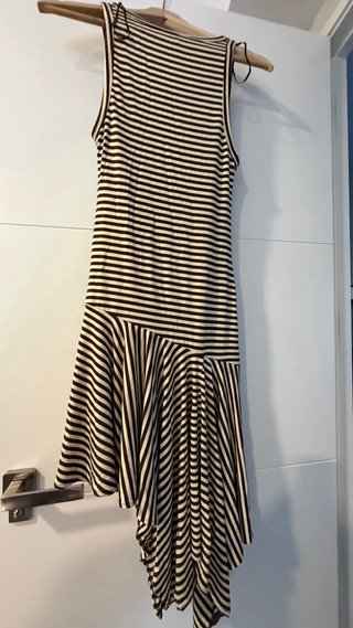 Vestido Zara Asimétrico Rayas M
