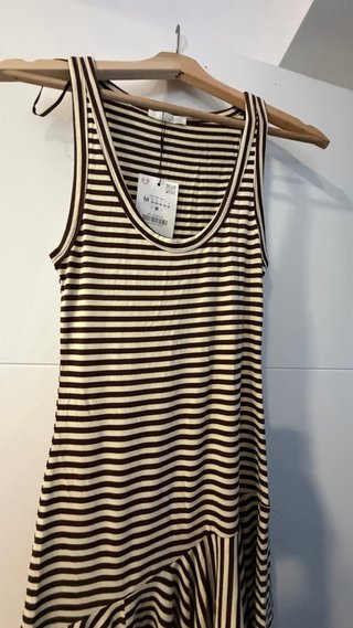 Vestido Zara Asimétrico Rayas M