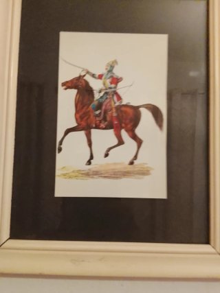 Cuadros de caballería enmarcados