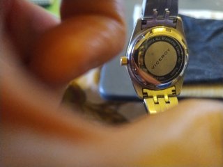Reloj Mujer Champagne Acero Plata y Oro